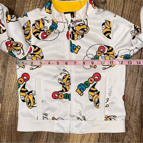 Coogi Y2K Baby Bee Multicolor Logo Bee Pattern Full Zip Jacket Size 18M - Picture 13 of 16